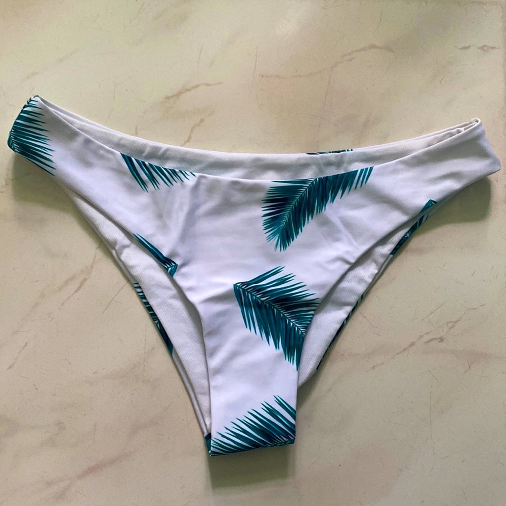 Leaf Print Bikini Bottoms